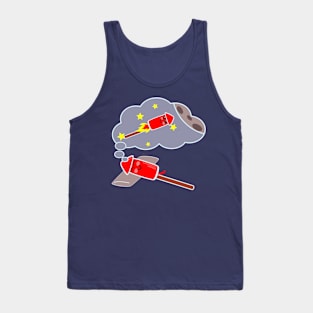 Firework Rocket Dreaming Of Space Flight Tank Top